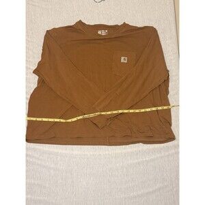 Women’s Carhartt Long Sleeve T Shirt 100% Cotton XXL Khaki